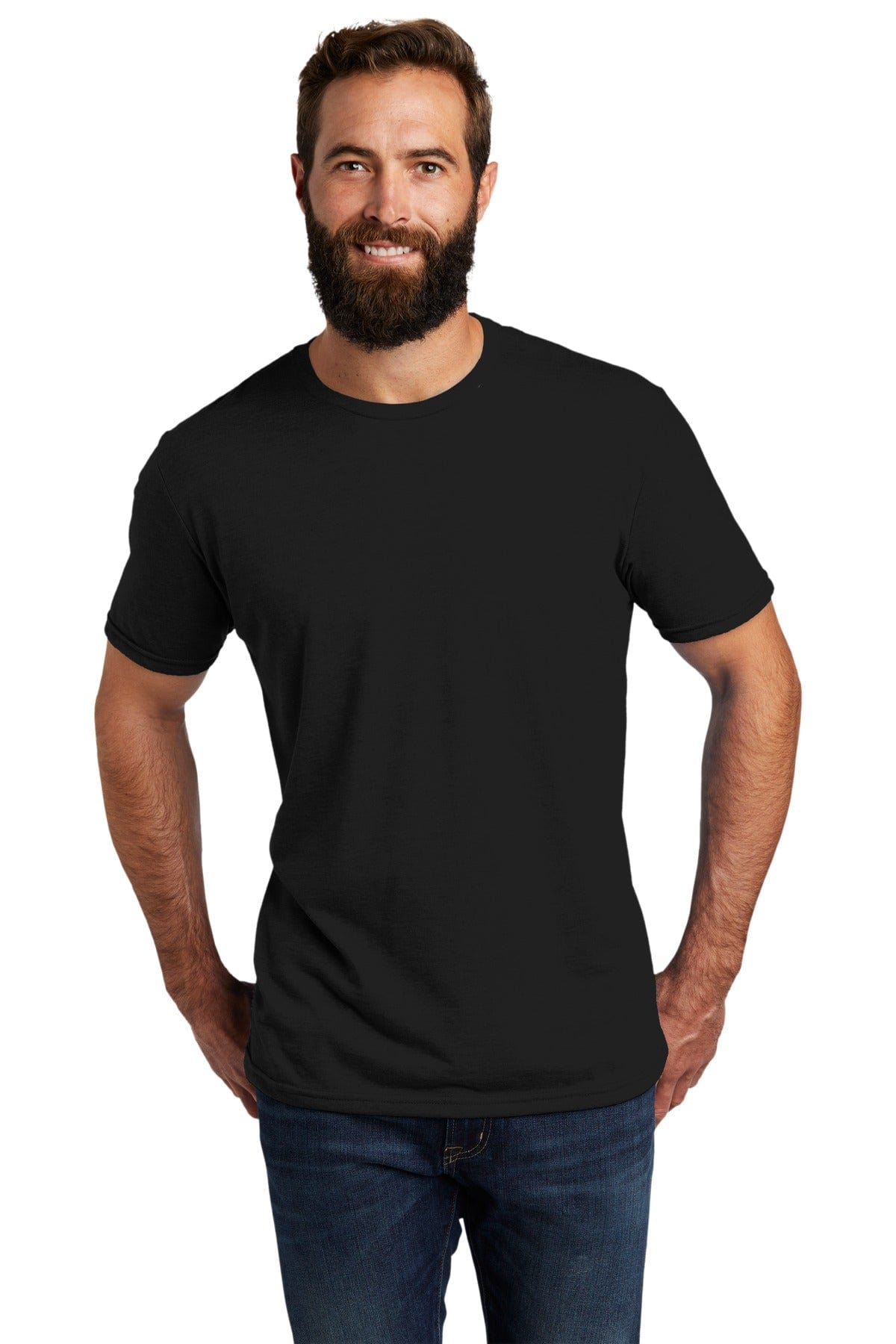 Allmade AL2004 Unisex Tri-Blend Tee in Deep Black