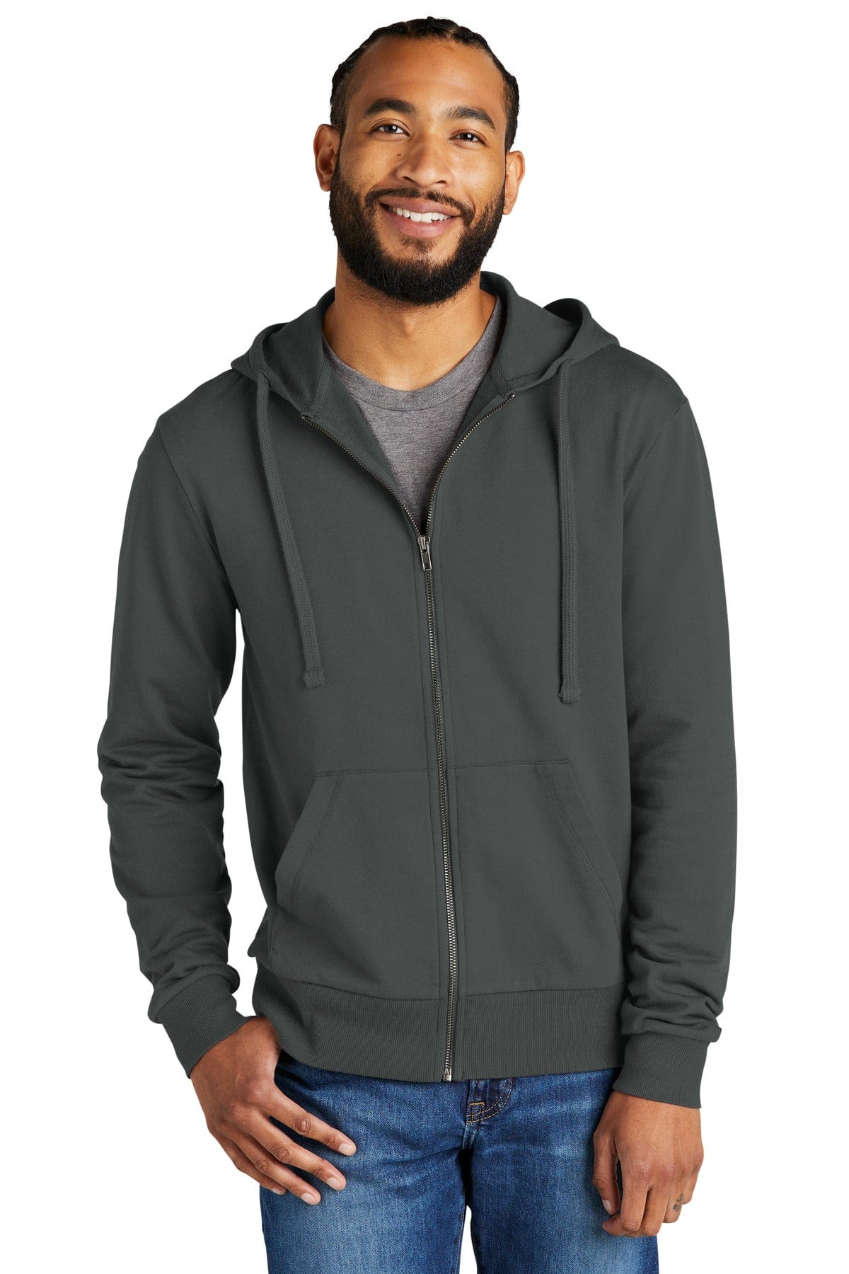 Allmade Unisex Organic French Terry Full-Zip Hoodie AL4002 in 