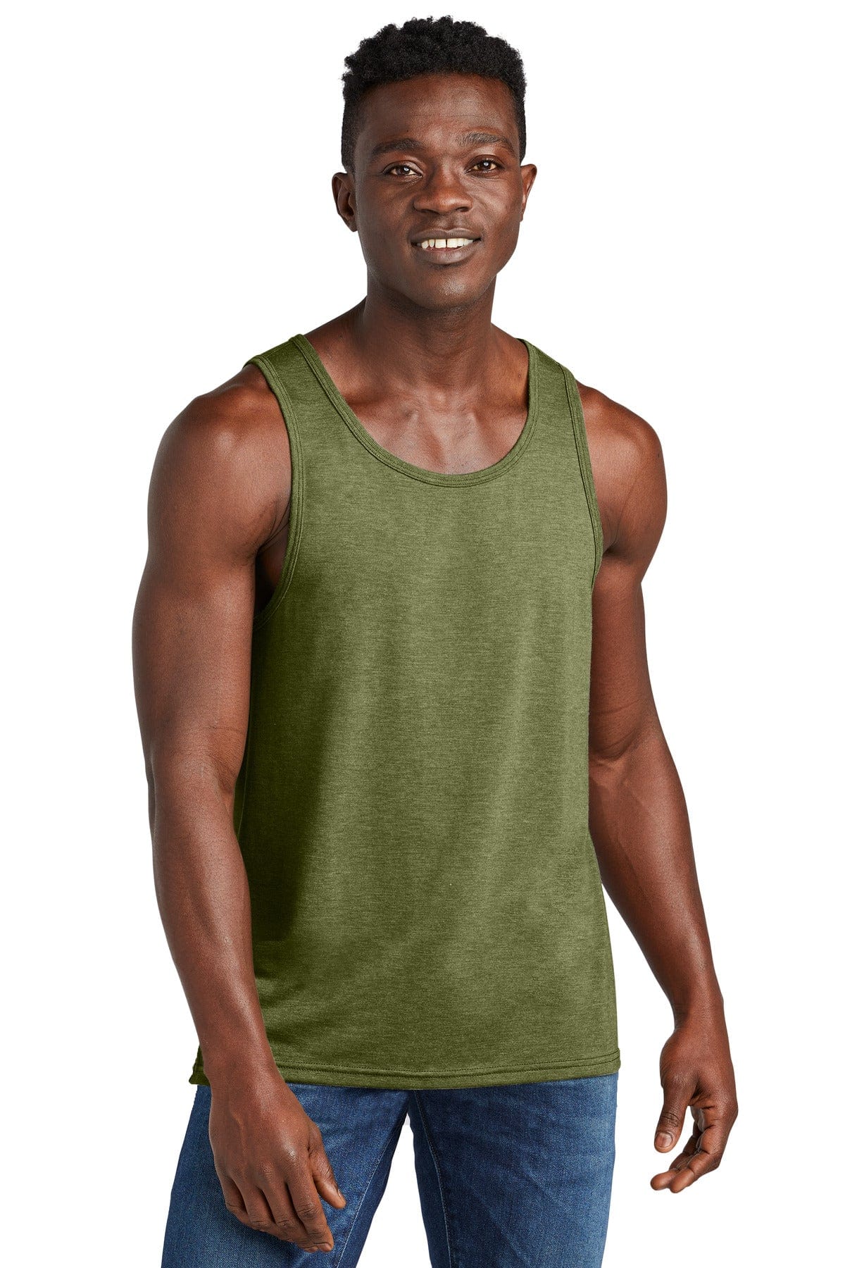 Allmade Unisex Tri-Blend Tank AL2019 in Olive You Green