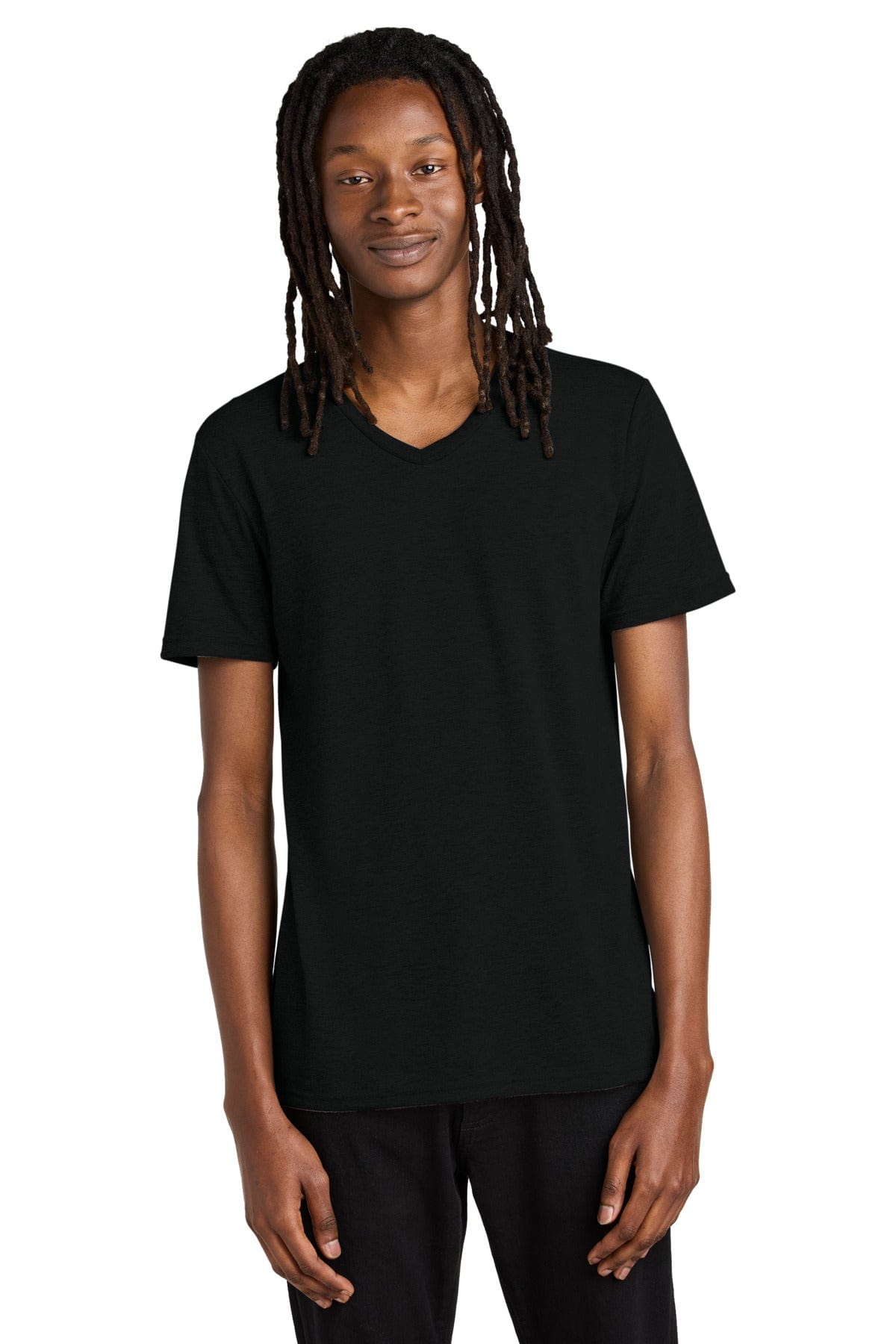 Allmade Unisex Tri-Blend V-Neck Tee AL2014 in Deep Black