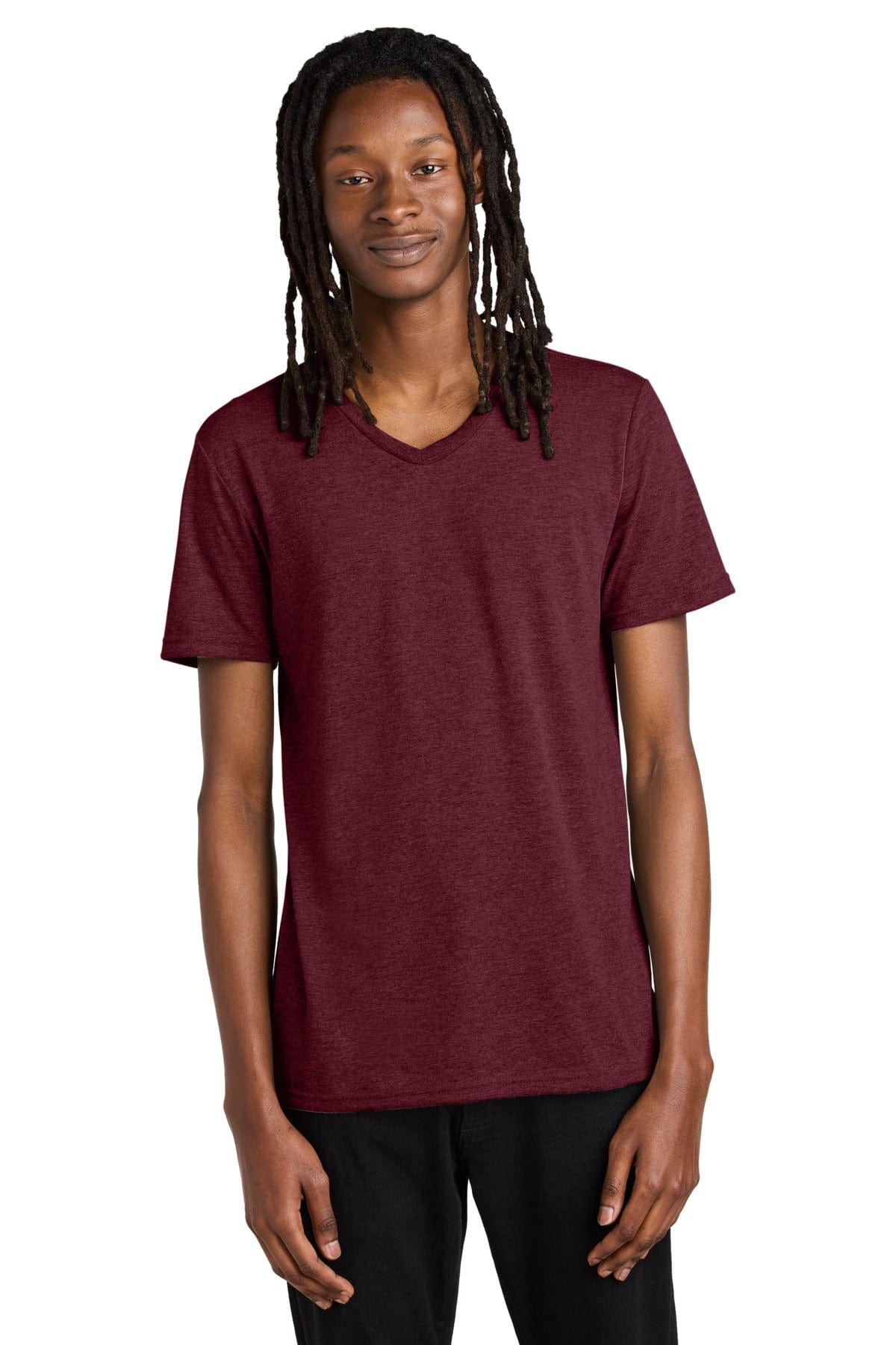 Allmade Unisex Tri-Blend V-Neck Tee AL2014 in Vino Red