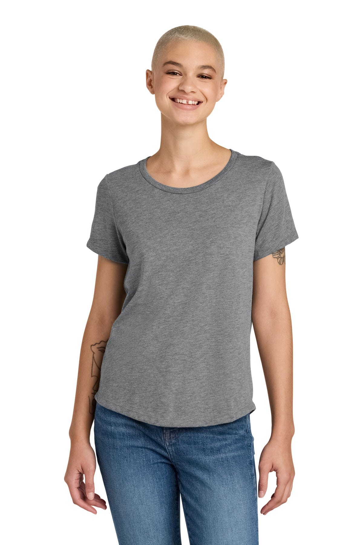 Allmade Women's Relaxed Tri-Blend Scoop Neck Tee AL2015 in 