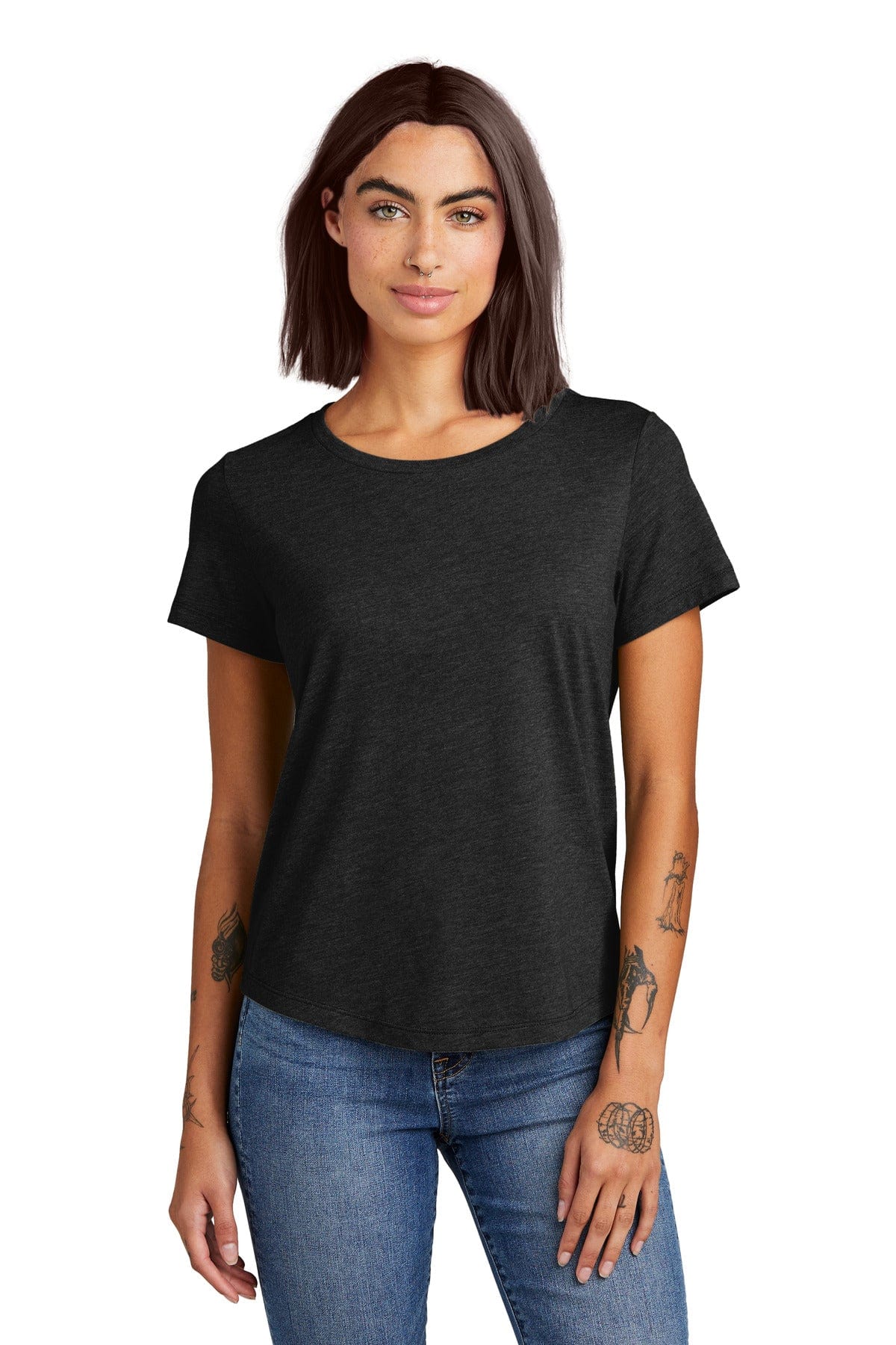 Allmade Women's Relaxed Tri-Blend Scoop Neck Tee AL2015 in 