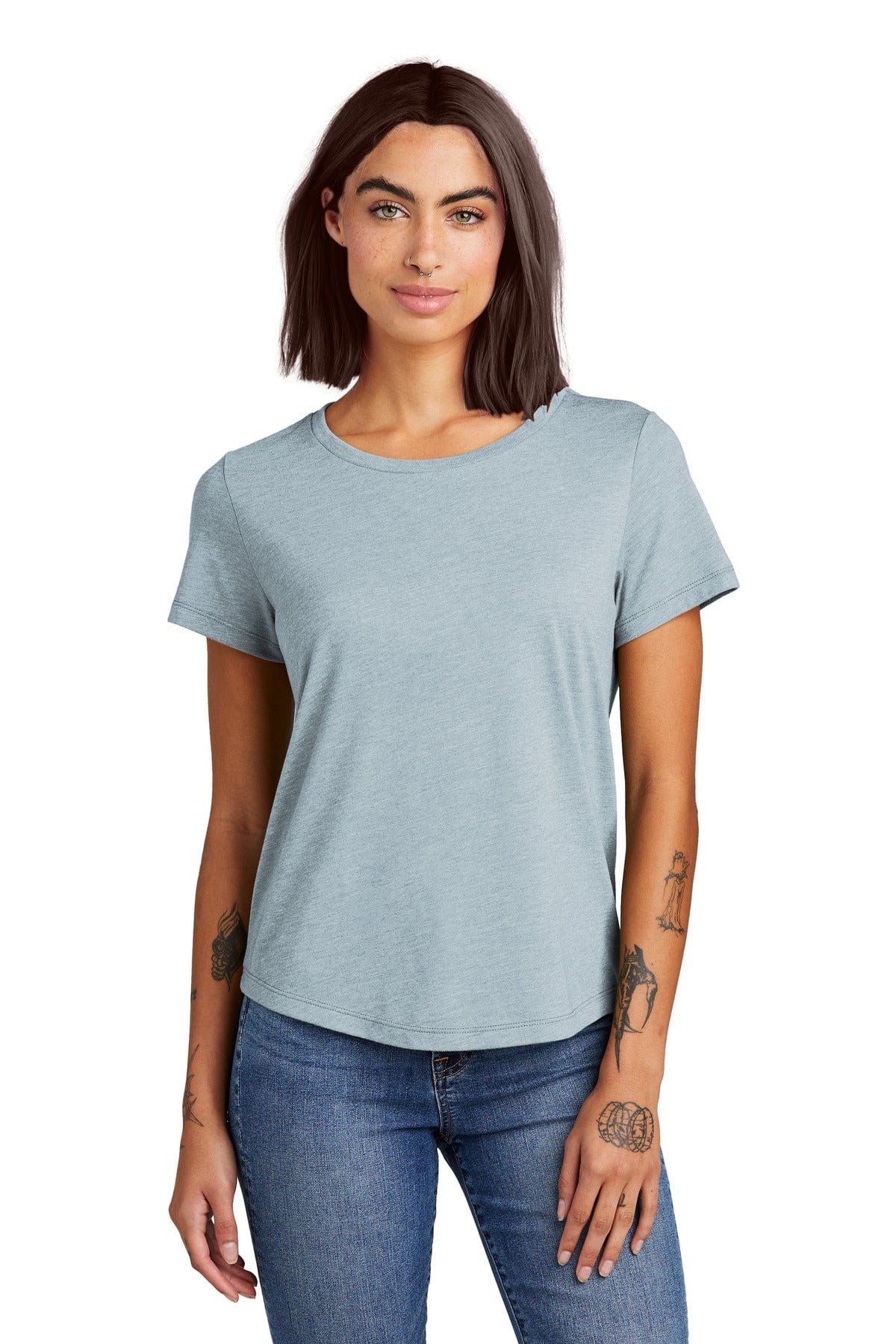 Allmade Women's Relaxed Tri-Blend Scoop Neck Tee AL2015 in 