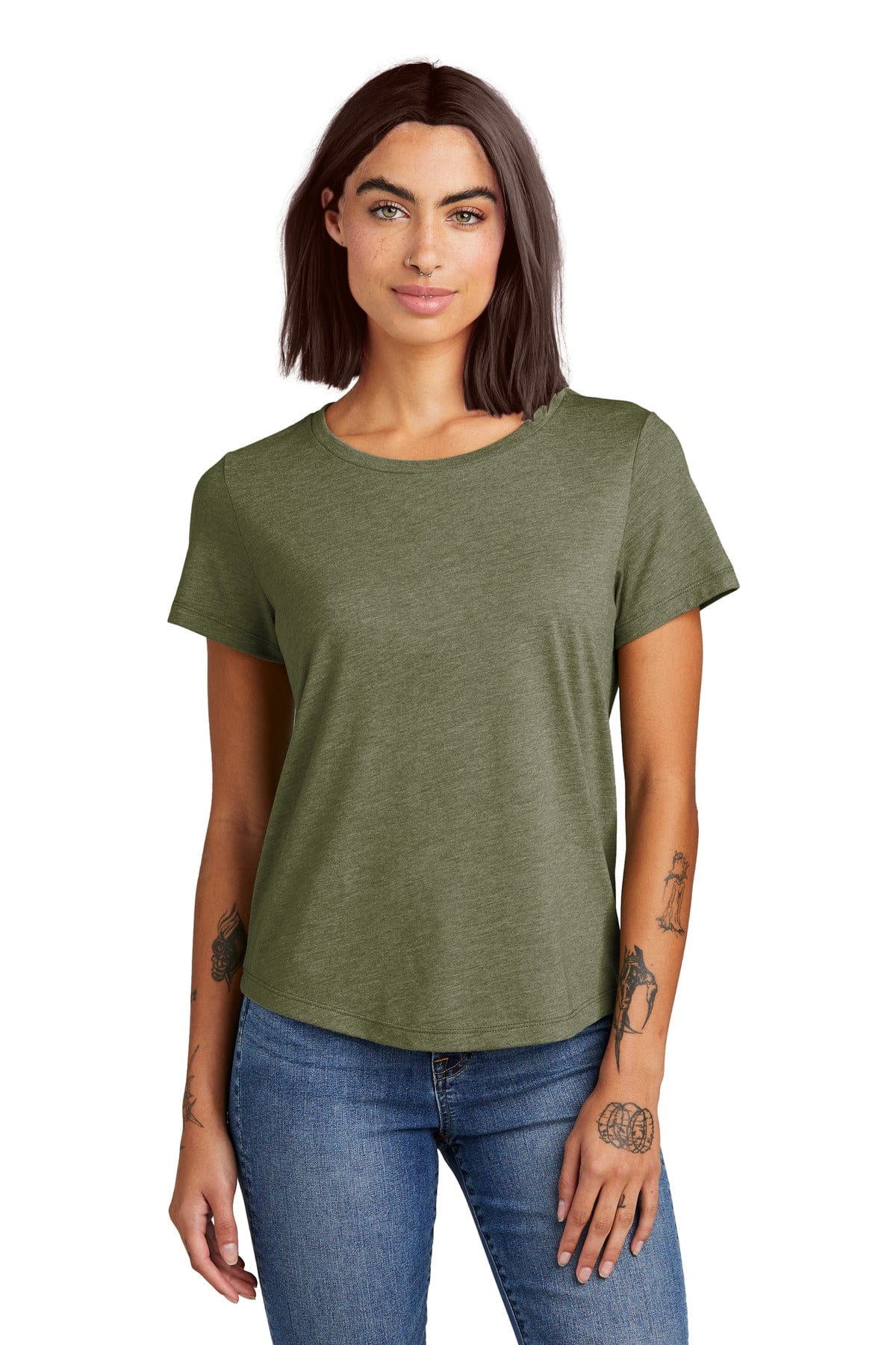 Allmade Women's Relaxed Tri-Blend Scoop Neck Tee AL2015 in 