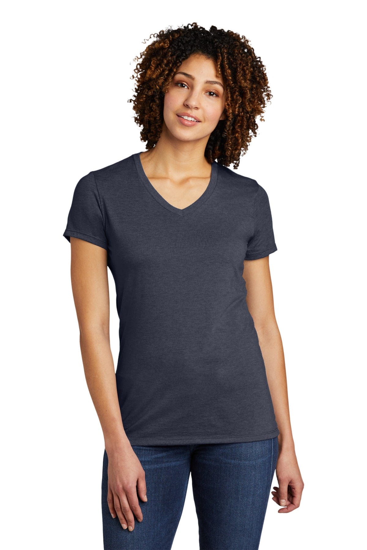 Allmade Women's Tri-Blend V-Neck Tee AL2018 in Rebel Blue