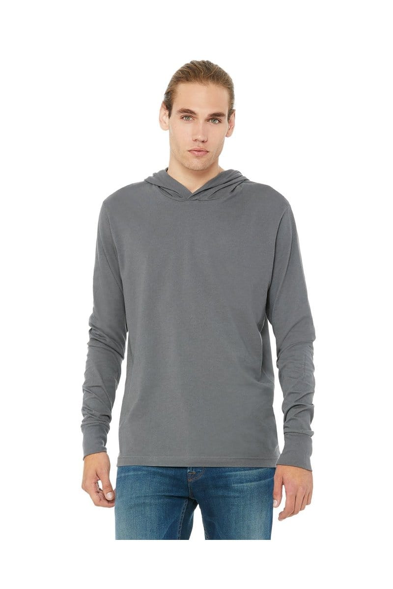 BELLA+CANVAS 3512: Unisex Jersey Long Sleeve Hoodie in 