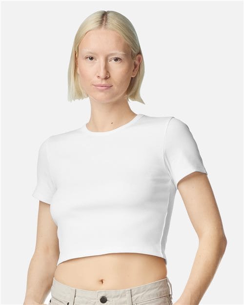 BR210 Women's Baby Rib Cropped Tee in 