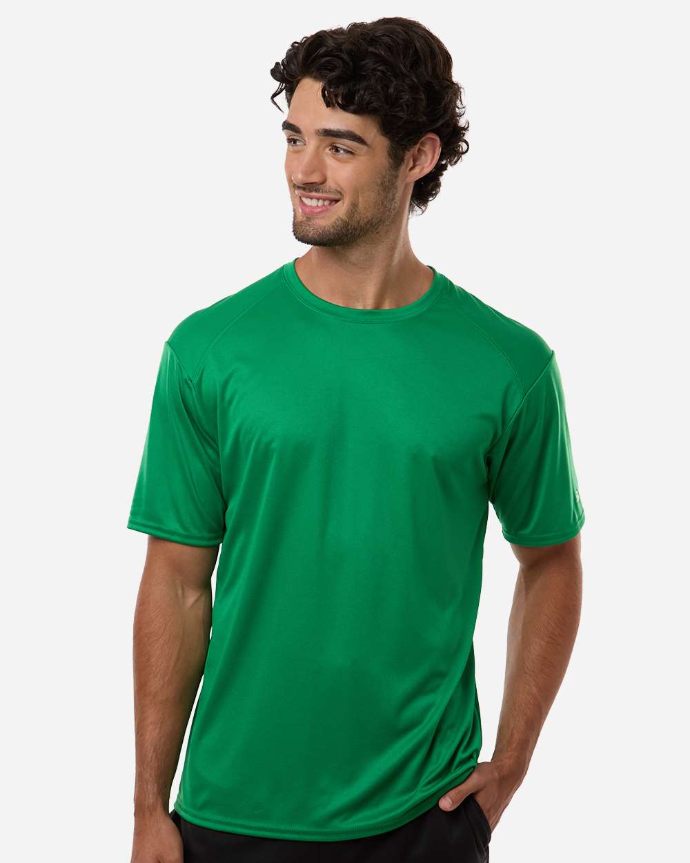 Badger 4120 Men's B-Core Sport Shoulders T-Shirt in Kelly