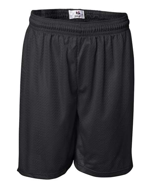 Badger 7207 Men's Pro Mesh 7" Shorts in Black