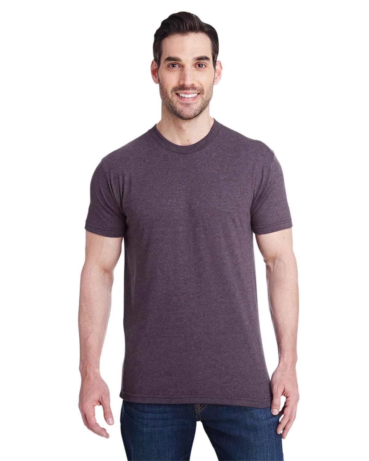 Bayside 5710: Unisex Triblend T-Shirt in Tri Plum