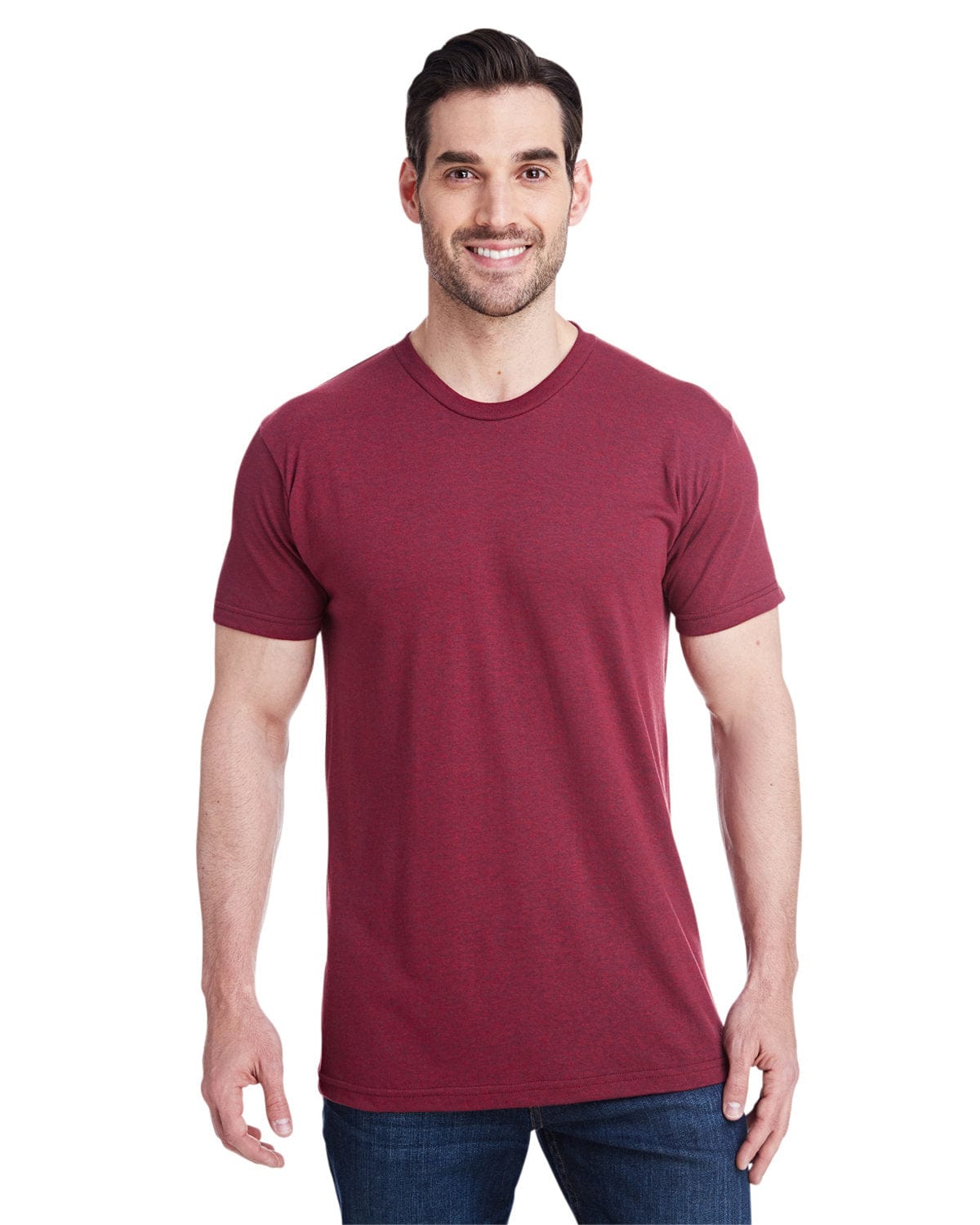 Bayside 5710: Unisex Triblend T-Shirt in Tri Cranberry