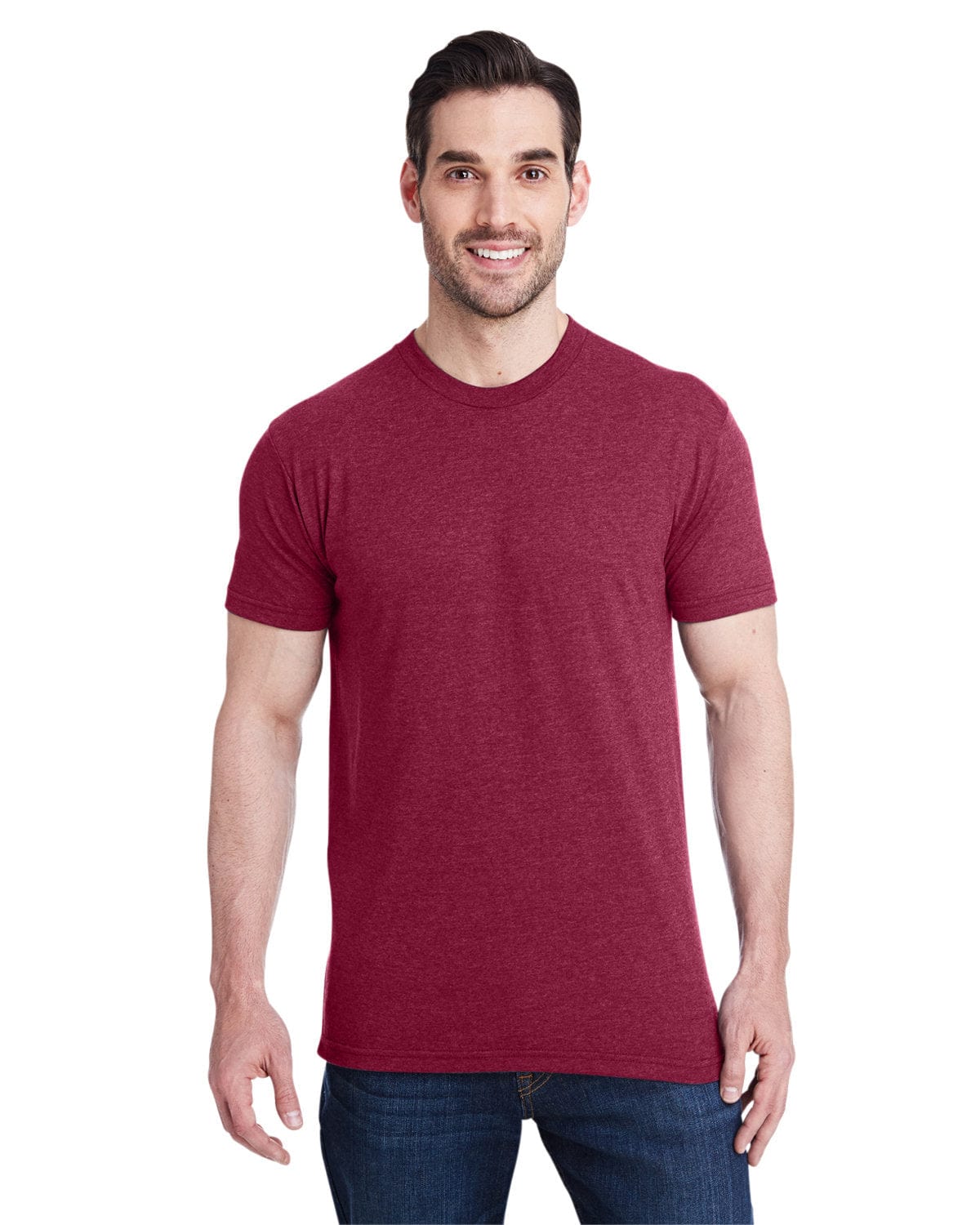 Bayside 5710: Unisex Triblend T-Shirt in Tri Burgundy