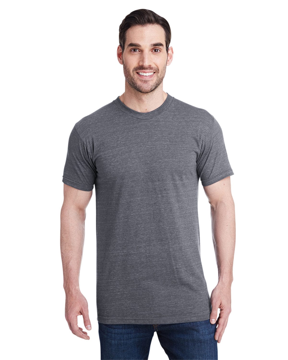 Bayside 5710: Unisex Triblend T-Shirt in Tri Dark Grey