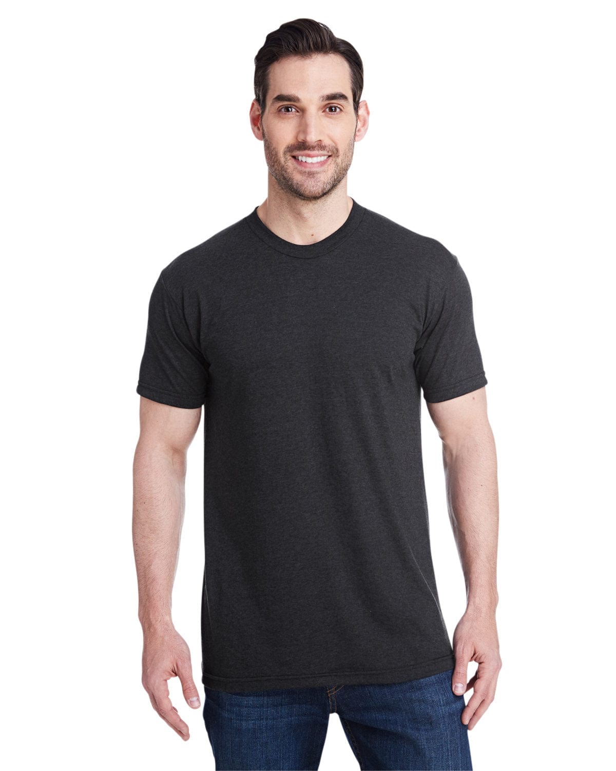 Bayside 5710: Unisex Triblend T-Shirt in Tri Black