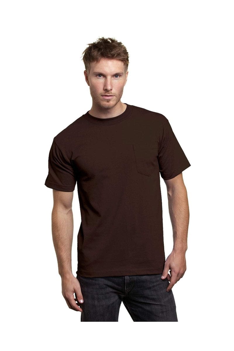 Bayside BA7100: Adult 6.1 oz., 100% Cotton Pocket T-Shirt
