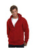 Bayside BA900: Adult 9.5oz., 80% cotton/20% polyester Full-Zip Hooded Sweatshirt
