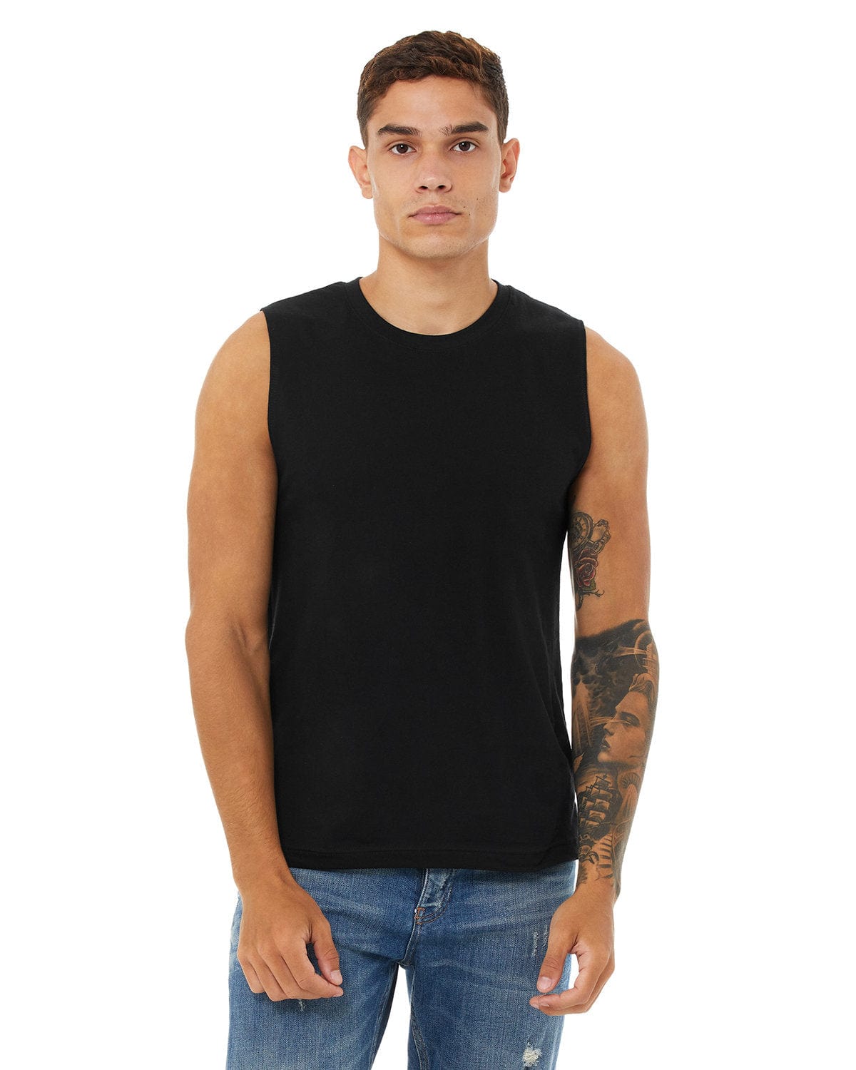 Bella Canvas 3483: Unisex Jersey Muscle Tank in Black