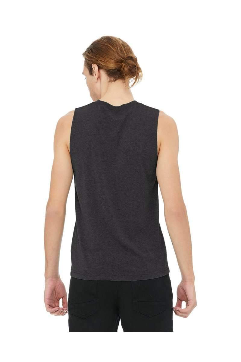 Bella Canvas 3483: Unisex Jersey Muscle Tank in Dark Grey Heather