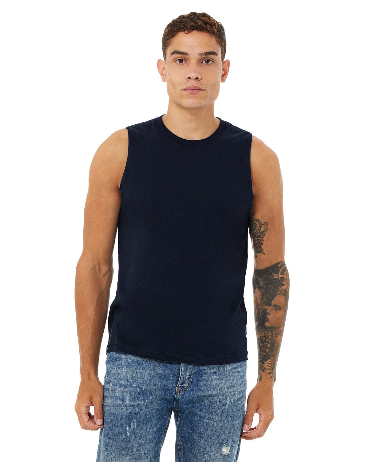 Bella Canvas 3483: Unisex Jersey Muscle Tank in Navy