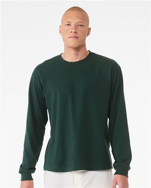 Bella Canvas 3511 6 oz. Heavyweight Long Sleeve Tee in Forest