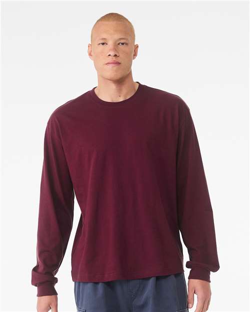 Bella Canvas 3511 6 oz. Heavyweight Long Sleeve Tee in Maroon