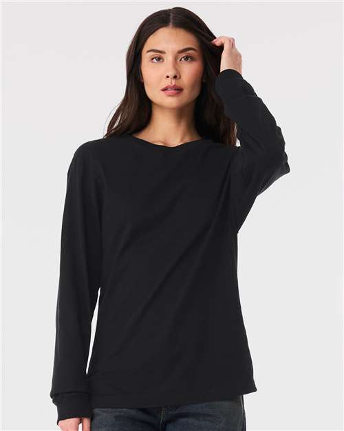 Bella Canvas 3511 6 oz. Heavyweight Long Sleeve Tee in Vintage Black