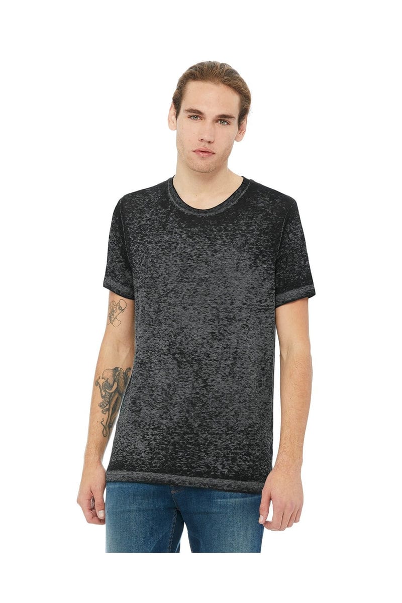 Bella + Canvas 3650 Unisex Poly-Cotton Short-Sleeve T‑Shirt in Black Acid Wash