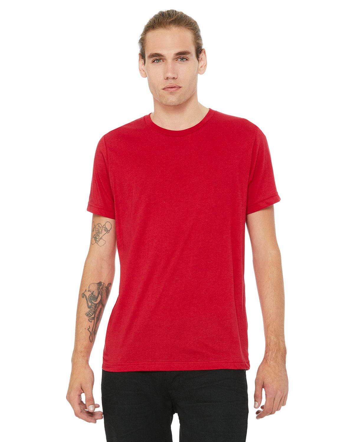 Bella + Canvas 3650 Unisex Poly-Cotton Short-Sleeve T‑Shirt in Red