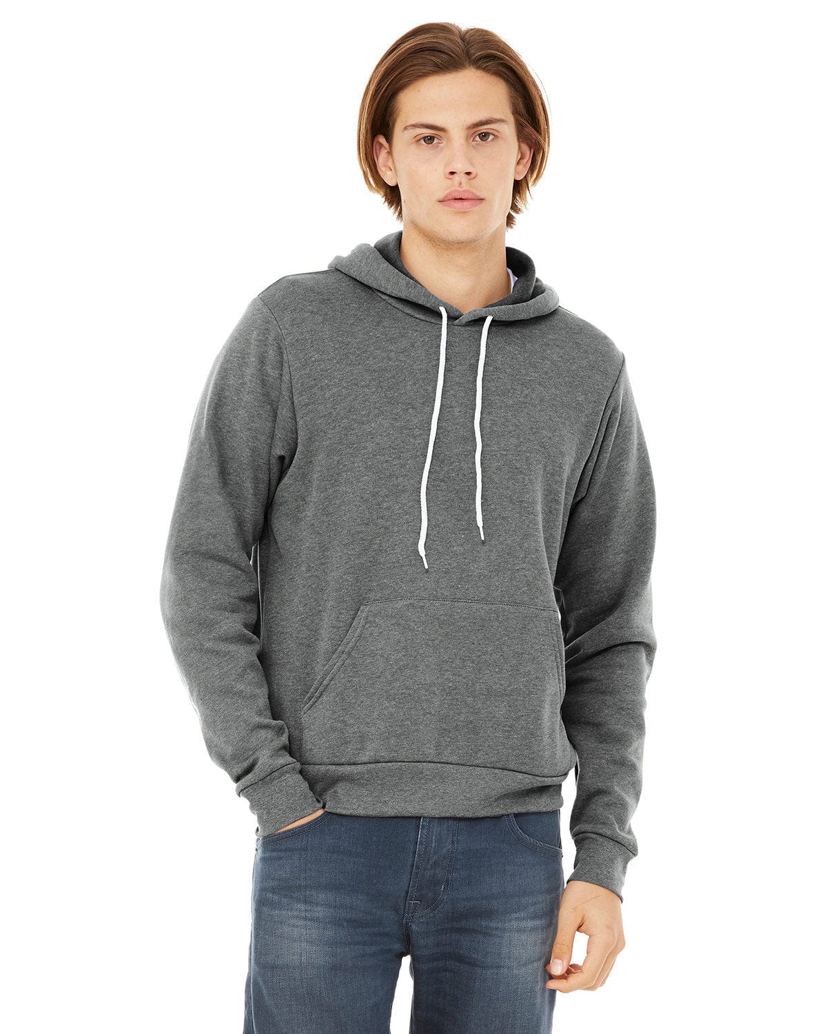 Bella + Canvas 3719: Wholesale Unisex Pullover Hoodie in Deep Heather