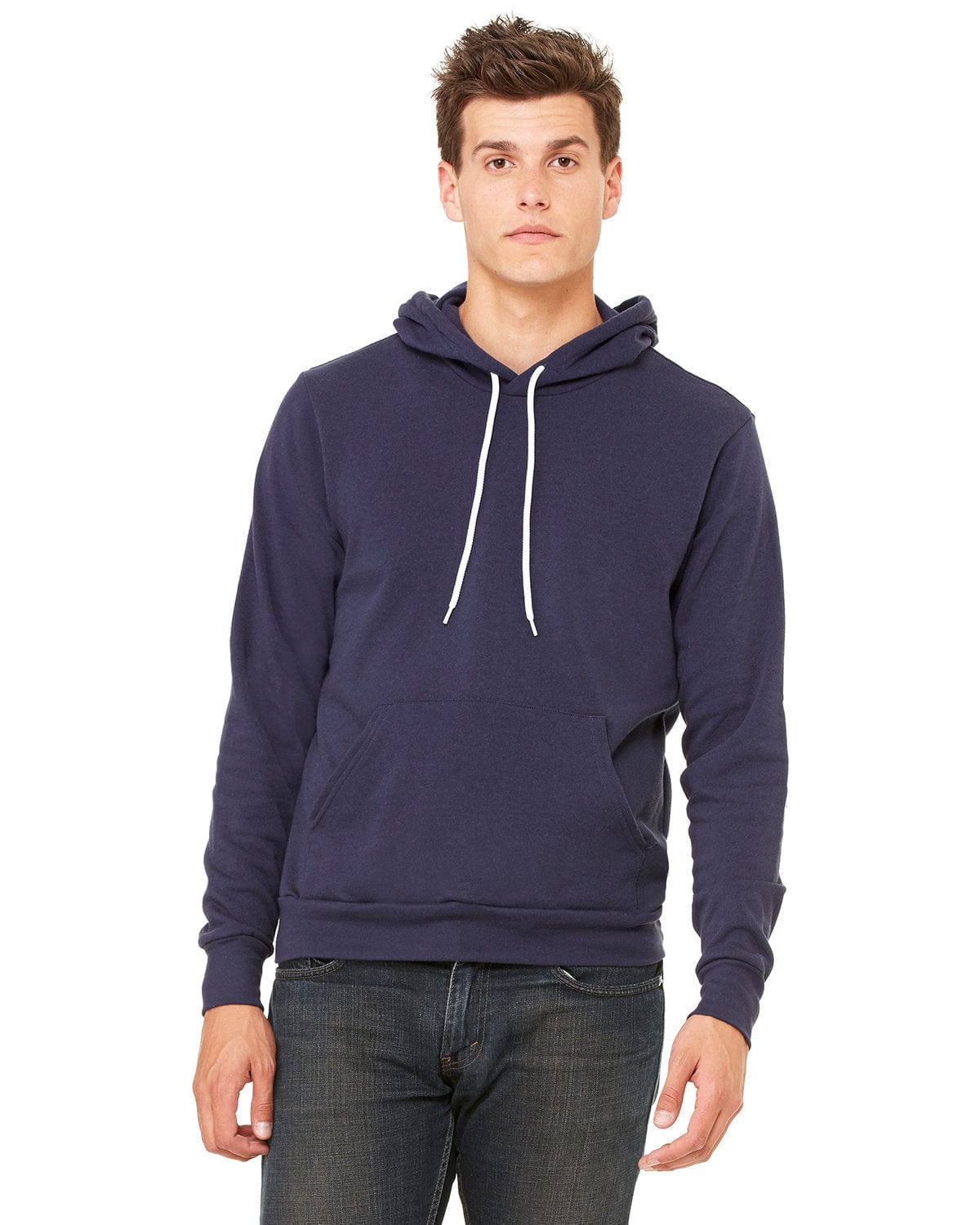 Bella + Canvas 3719: Wholesale Unisex Pullover Hoodie in Navy