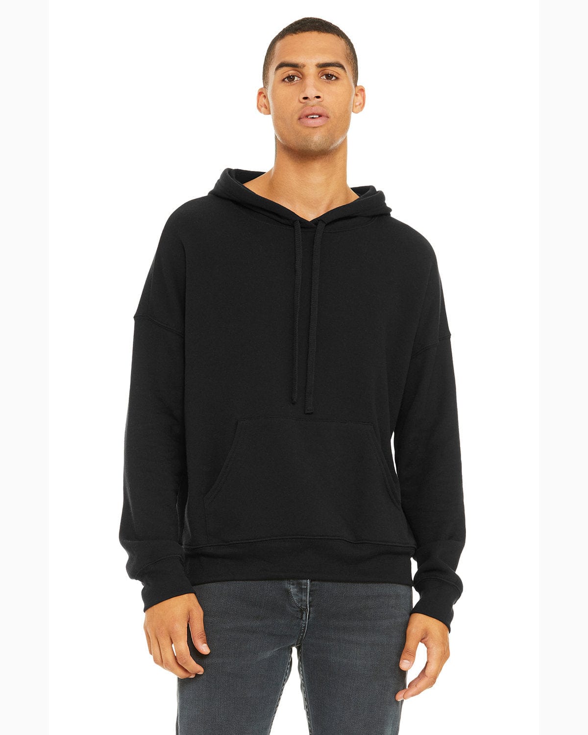 Bella Canvas 3729: Unisex Sponge Fleece Pullover DTM Hoodie in Black