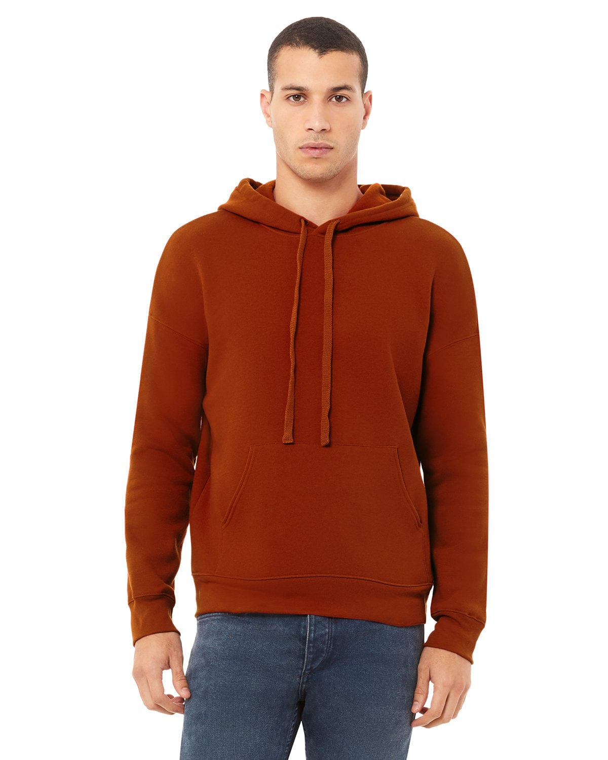 Bella Canvas 3729: Unisex Sponge Fleece Pullover DTM Hoodie in Brick