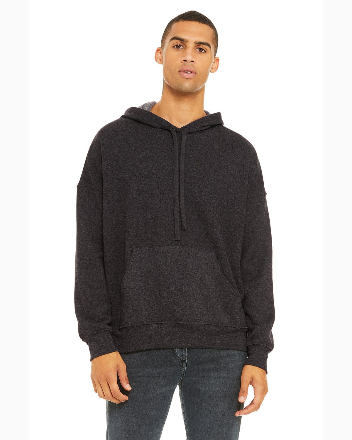 Bella Canvas 3729: Unisex Sponge Fleece Pullover DTM Hoodie in Dark Gry Heather