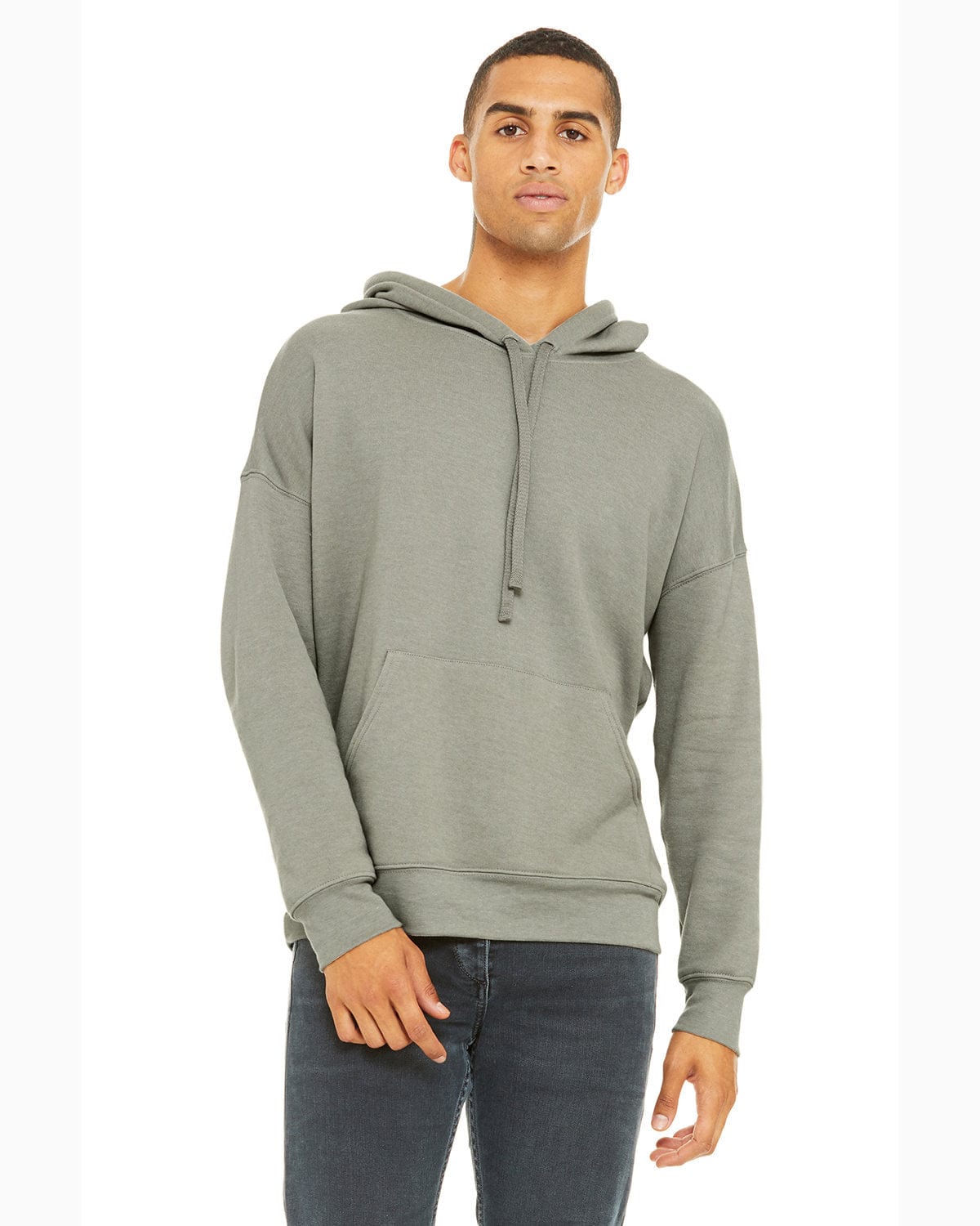 Bella Canvas 3729: Unisex Sponge Fleece Pullover DTM Hoodie in Heather Stone