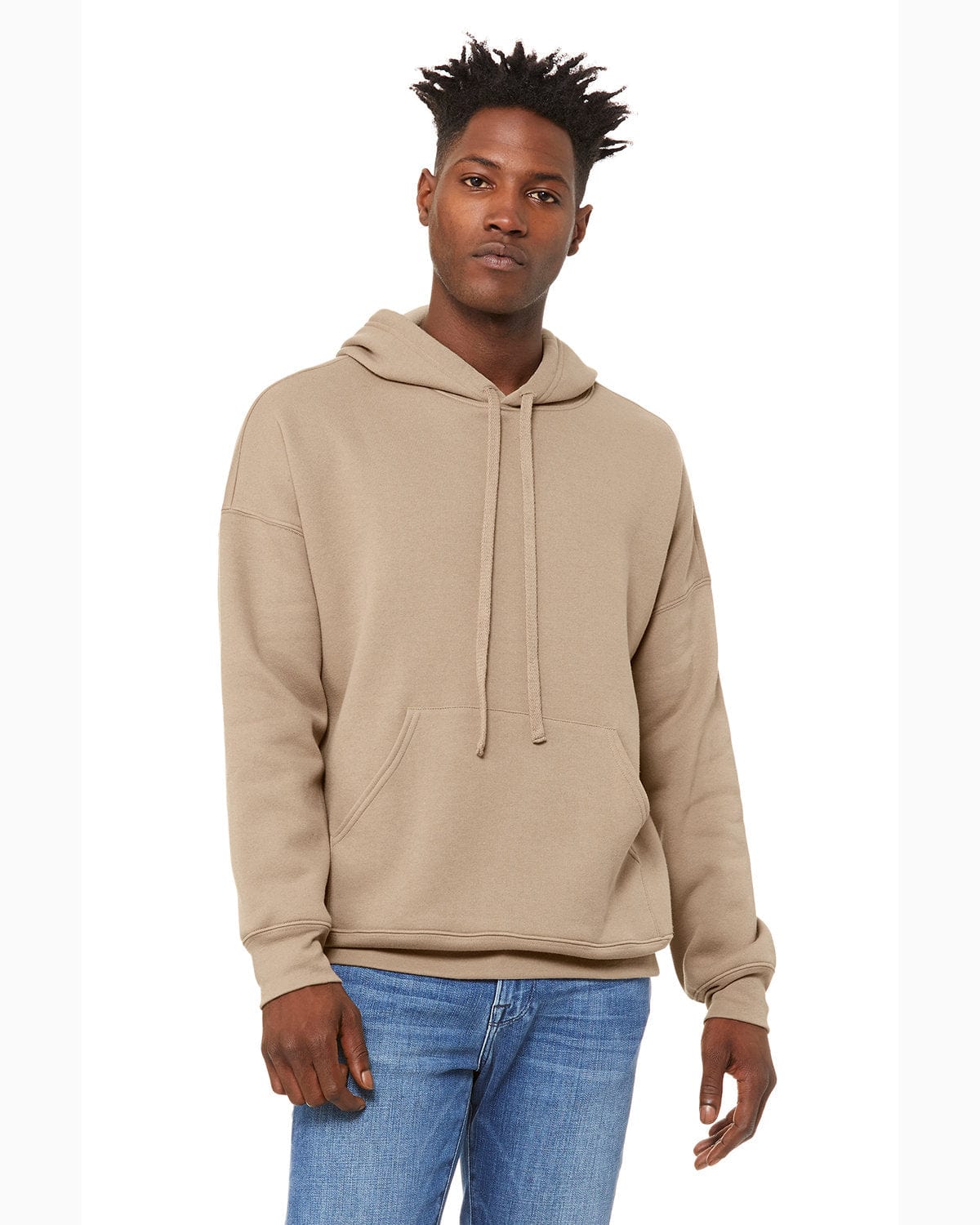 Bella Canvas 3729: Unisex Sponge Fleece Pullover DTM Hoodie in Tan