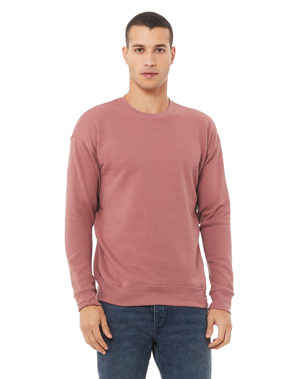 Bella Canvas 3945: Unisex Sponge Fleece Drop Shoulder Sweatshirt in Mauve