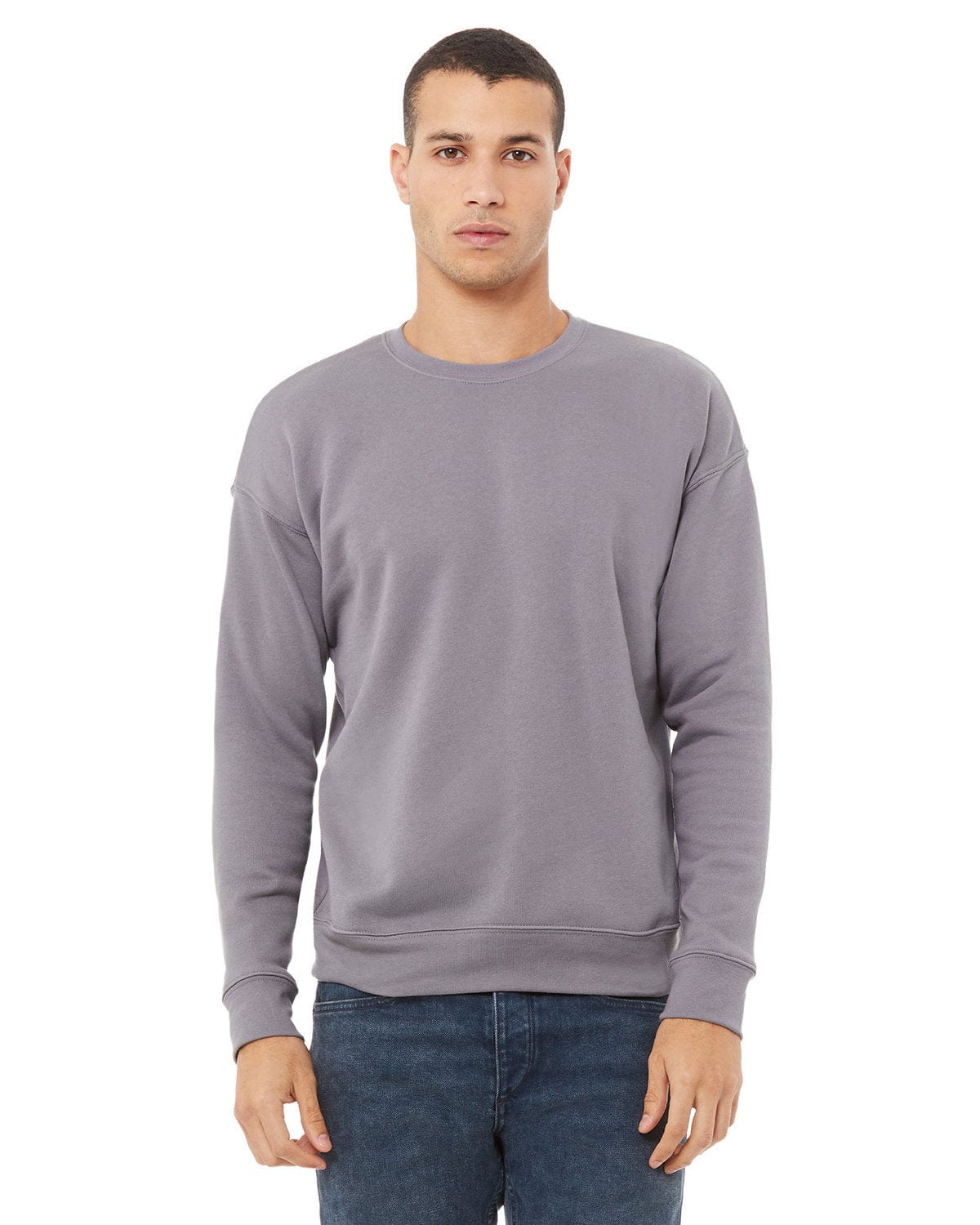 Bella Canvas 3945: Unisex Sponge Fleece Drop Shoulder Sweatshirt in Storm