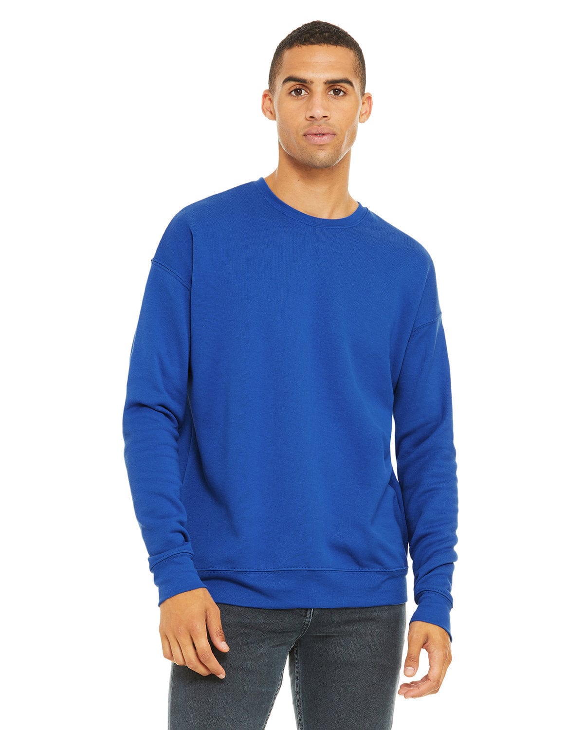 Bella Canvas 3945: Unisex Sponge Fleece Drop Shoulder Sweatshirt in True Royal