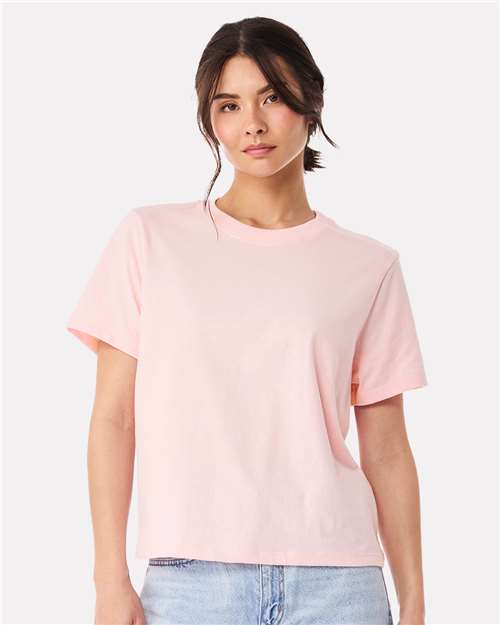 Bella Canvas 6110 Women's 6 oz Heavyweight Tee in Soft Pink