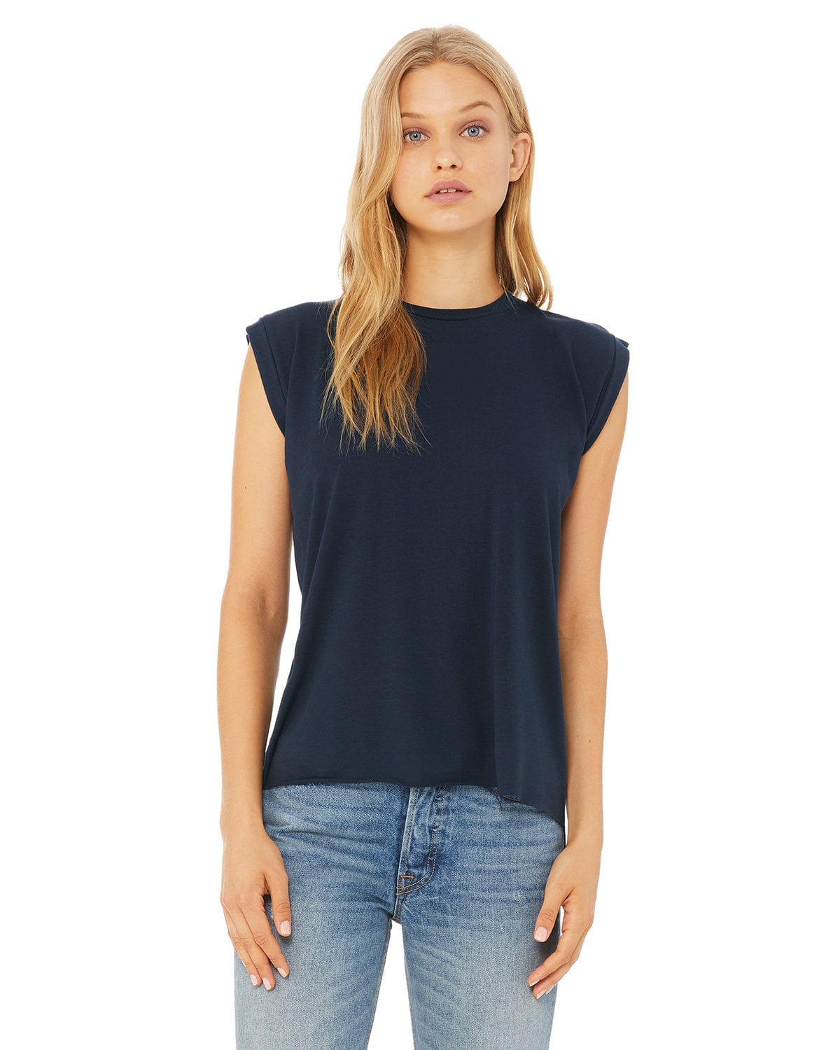 Bella + Canvas 8804: Ladies' Flowy Muscle T-Shirt in Midnight