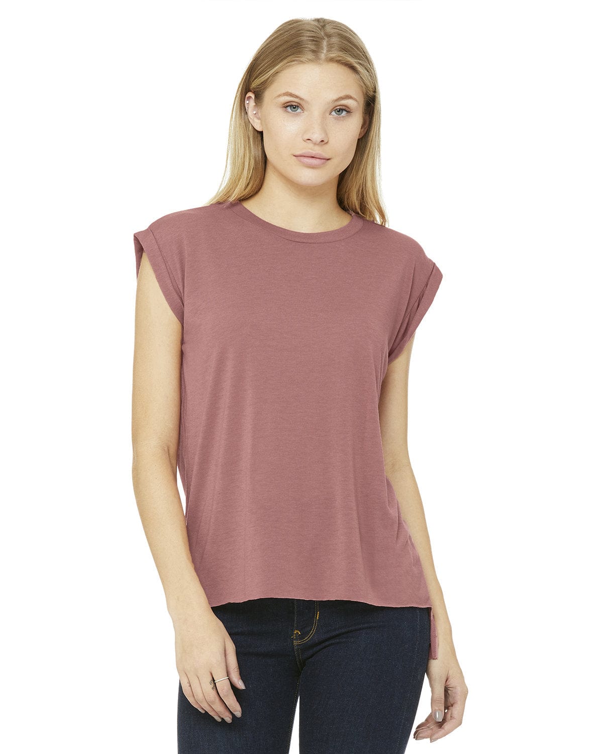 Bella + Canvas 8804: Ladies' Flowy Muscle T-Shirt in Mauve