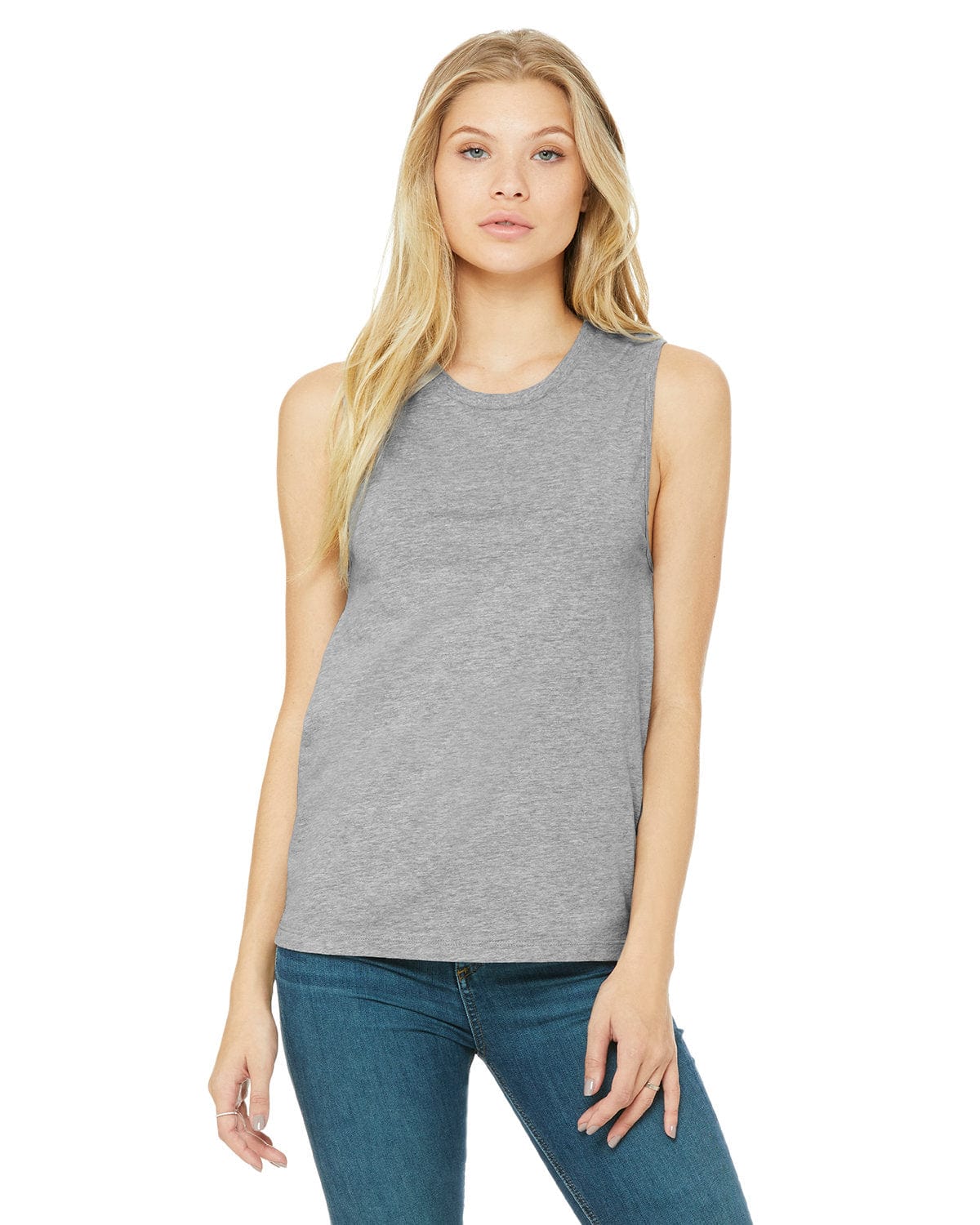 Bella + Canvas B6003: Ladies' Jersey Muscle Tank in Athletic Heather