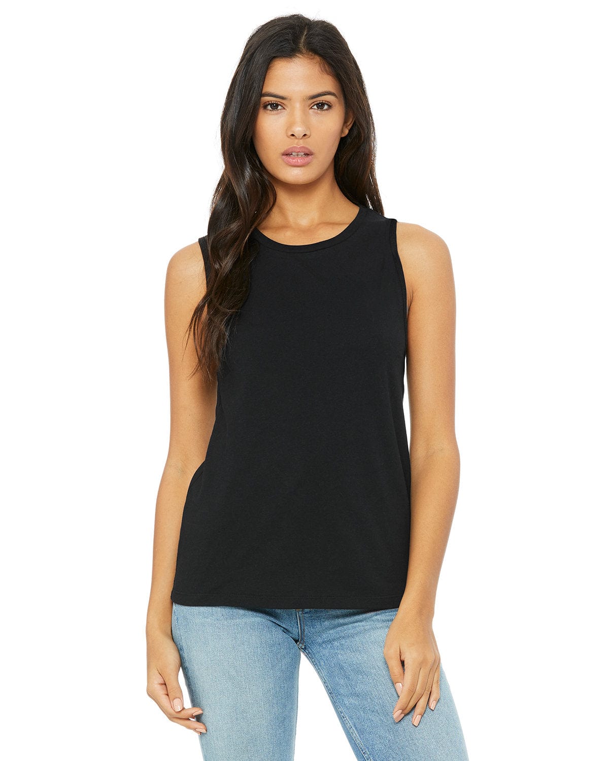 Bella + Canvas B6003: Ladies' Jersey Muscle Tank in Black