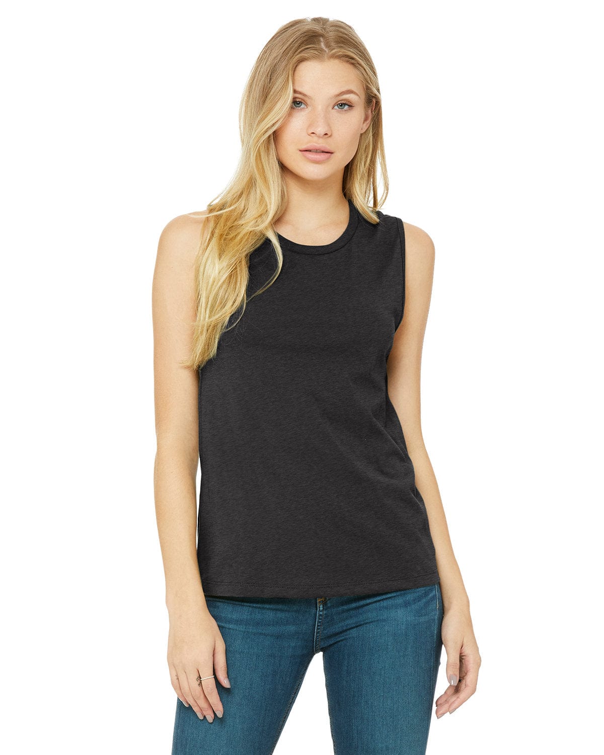 Bella + Canvas B6003: Ladies' Jersey Muscle Tank in Dark Gry Heather