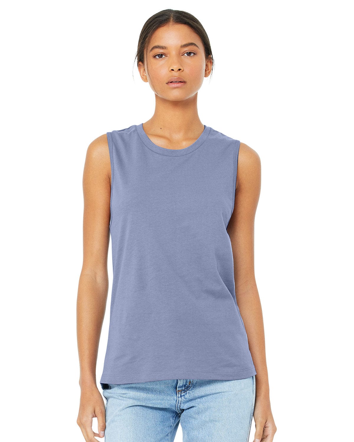 Bella + Canvas B6003: Ladies' Jersey Muscle Tank in Lavender Blue