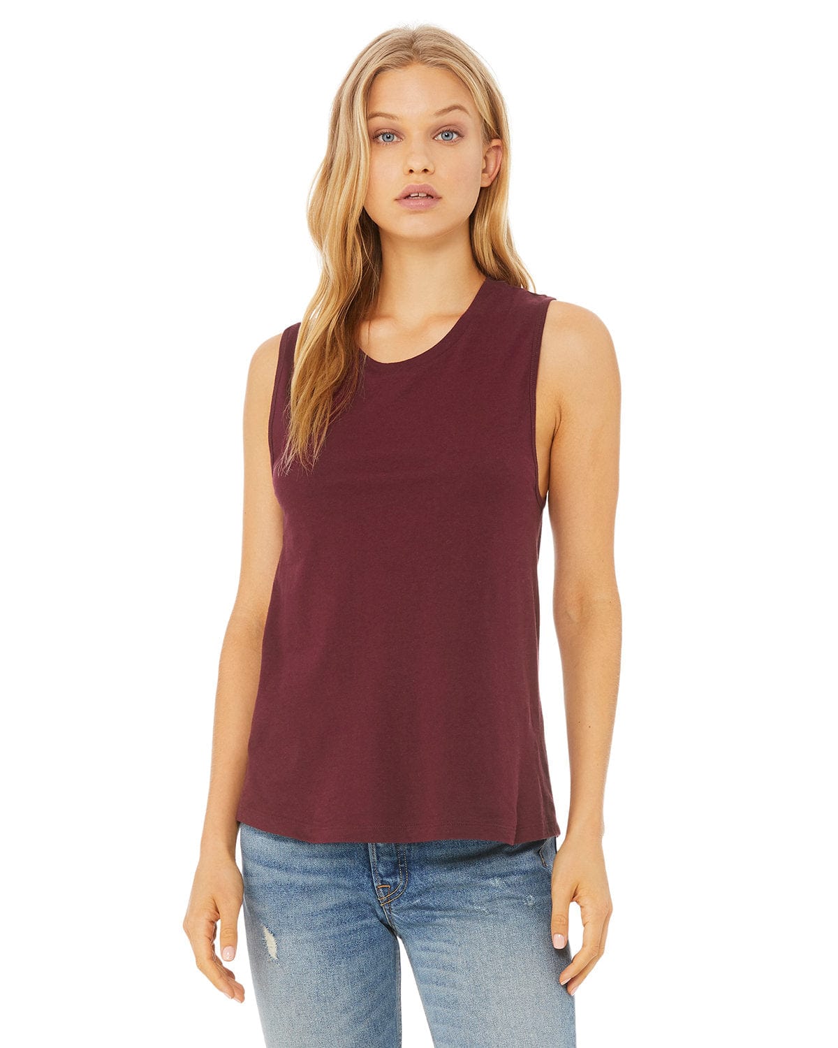 Bella + Canvas B6003: Ladies' Jersey Muscle Tank in Maroon
