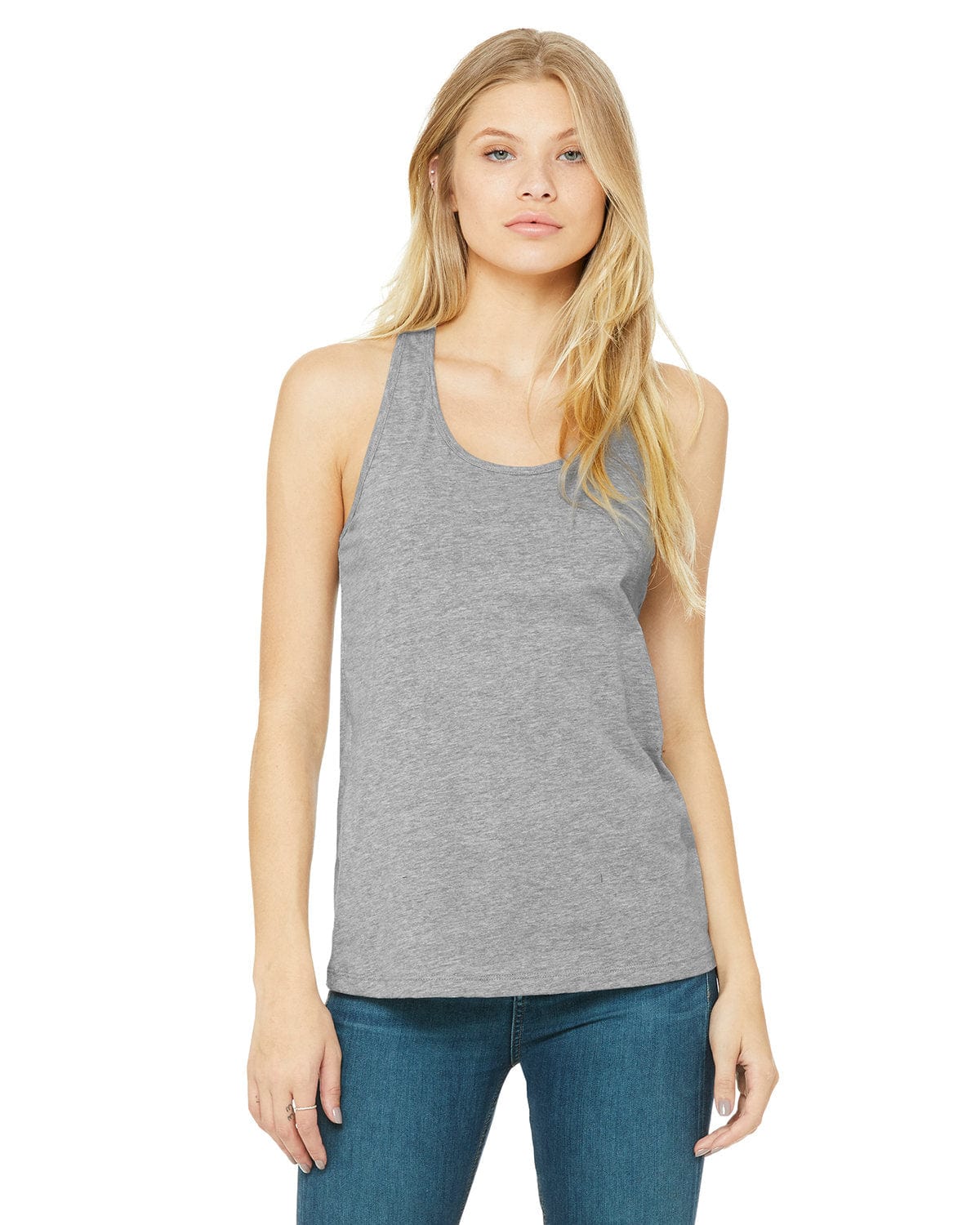 Bella + Canvas B6008: Ladies' Jersey Racerback Tank in Athletic Heather