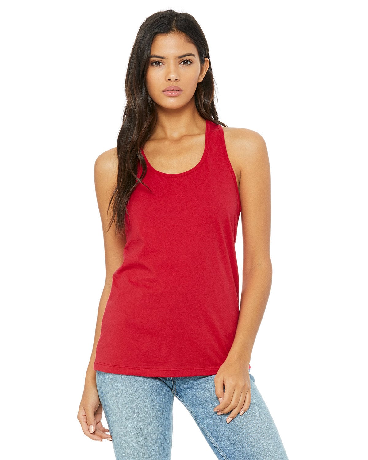 Bella + Canvas B6008: Ladies' Jersey Racerback Tank in Red