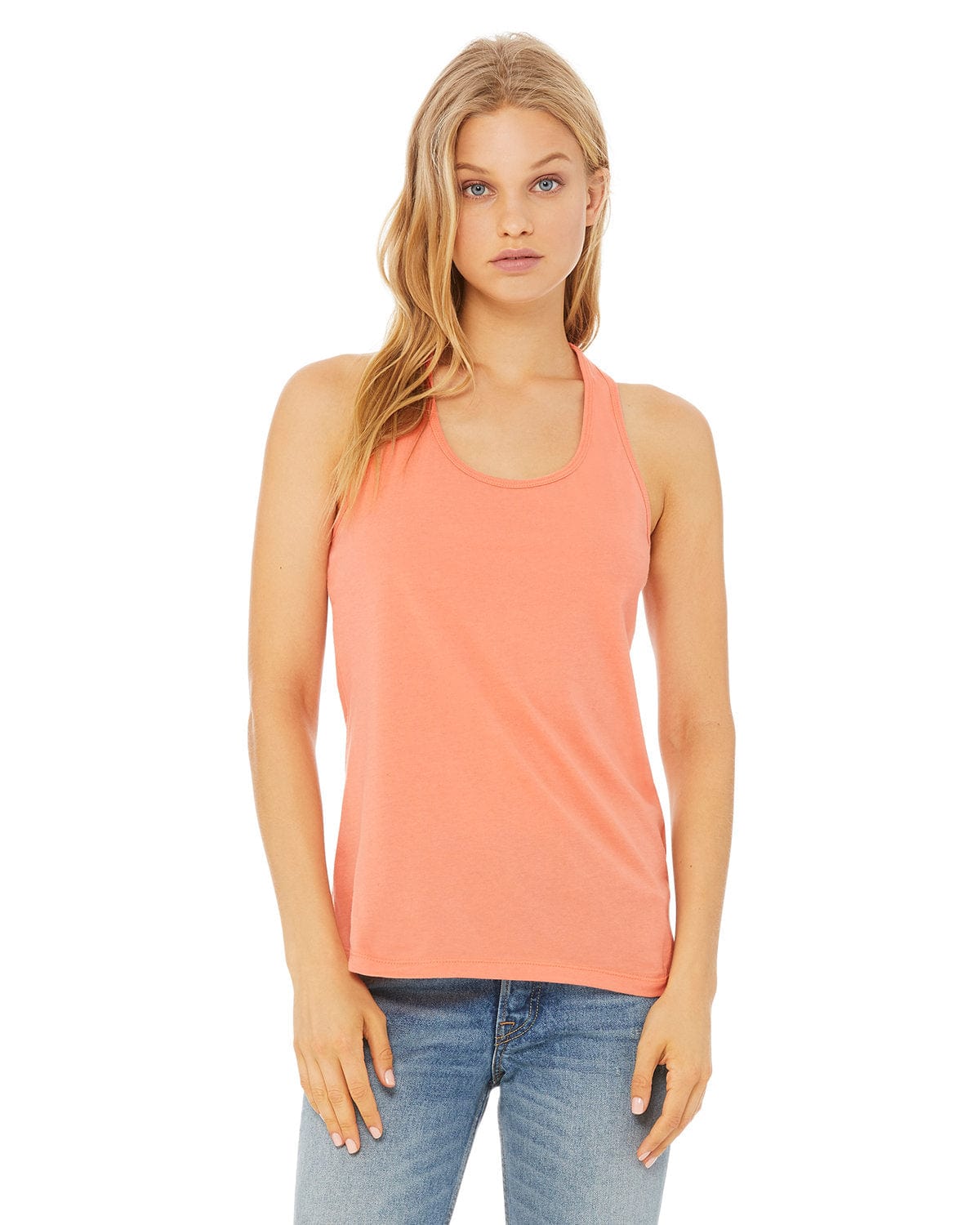 Bella + Canvas B6008: Ladies' Jersey Racerback Tank in Sunset